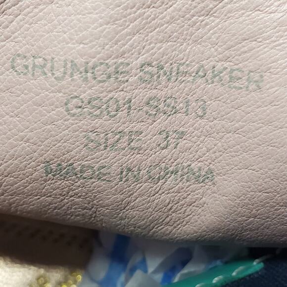 Opening Ceremony Grunge Lace Up Sneakers Canvas Booties Color Block Size EU 37 - Picture 9 of 12